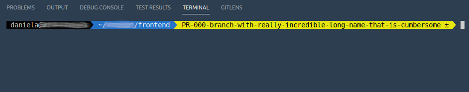 Zsh branch name not truncated